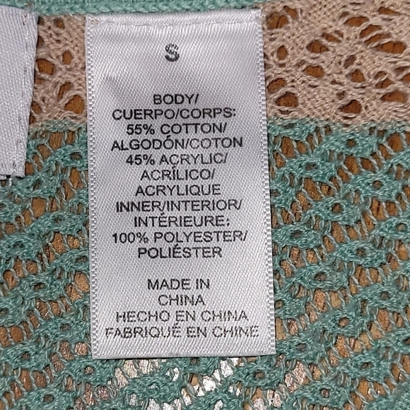 STRIPE Knitted Soft Lightweight Beaded Beach Top Sweater - Picture 7 of 7